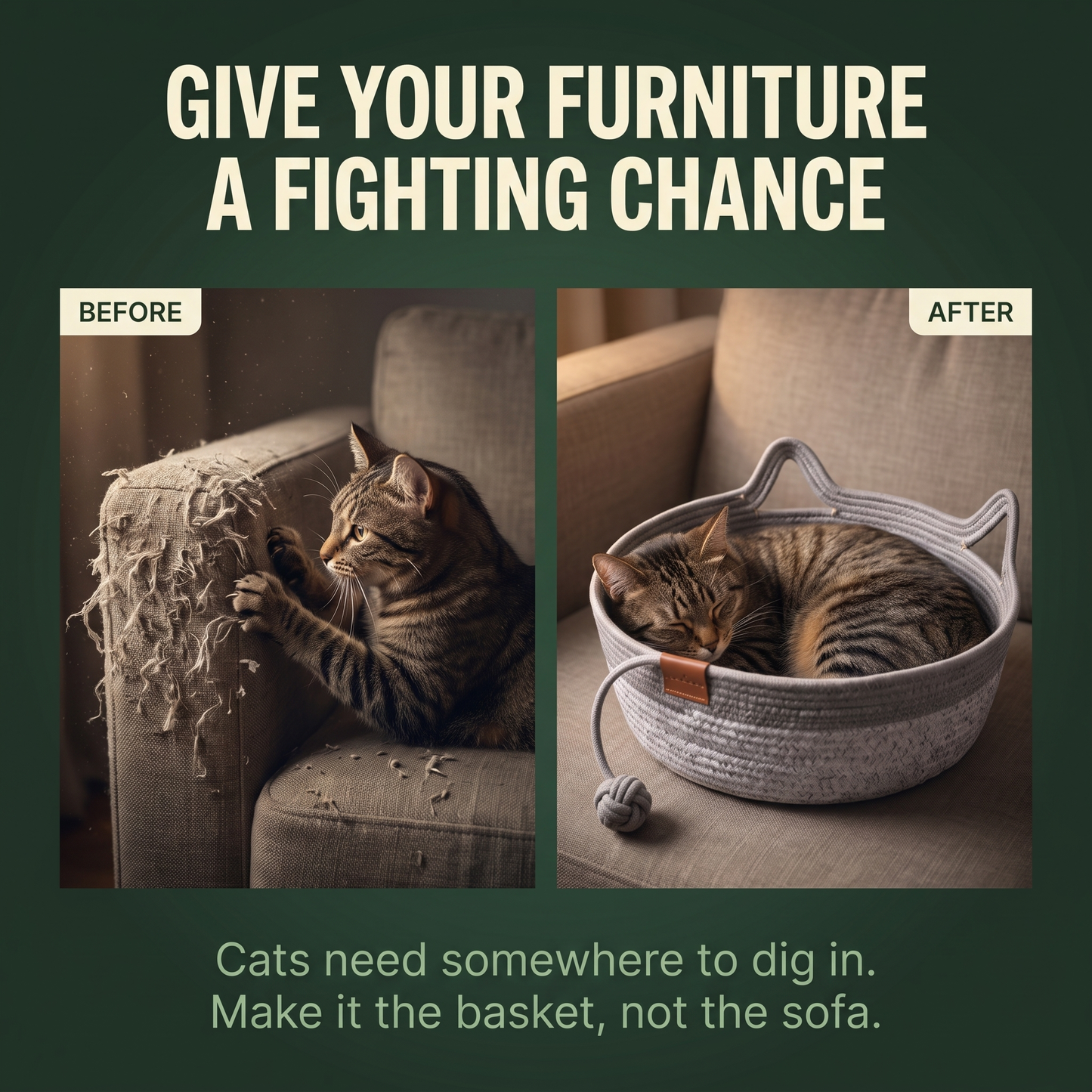 Clawden™ Natural Rope Basket